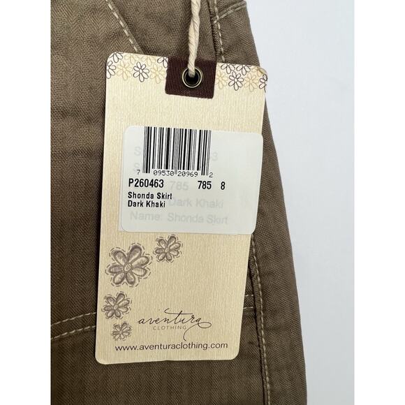 Aventura Melia Women's Skirt Size 16 Brushed Nickel Button Front Organic Cotton - Picture 3 of 6
